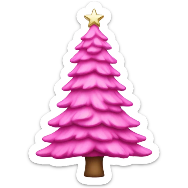 Pink Christmas tree  sticker