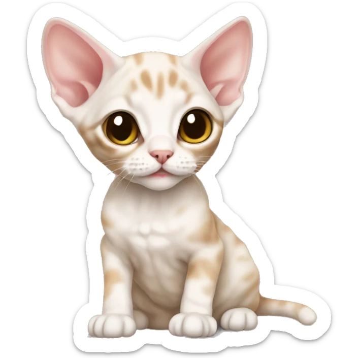 Devon rex kitten sticker