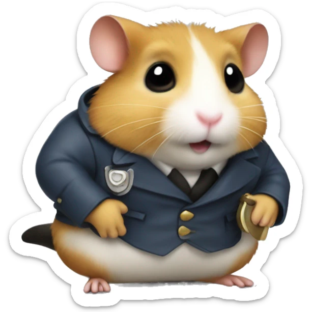 Detective hamster sticker