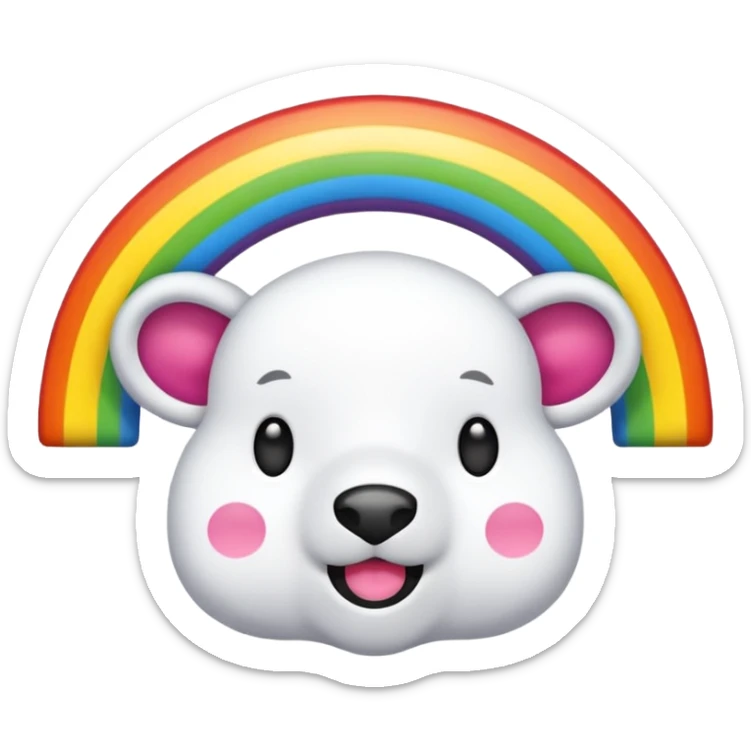 Faça um dálmata colorido que seja a raça de cachorro que seja colorido do arco-íris apenas as pintas sticker