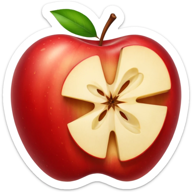 sliced apple sticker