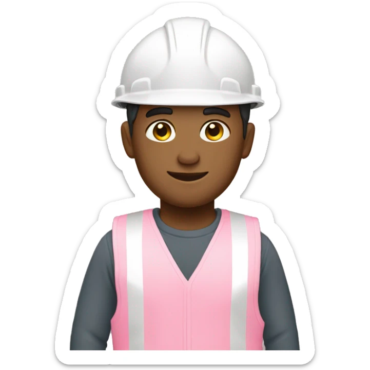 Light pink construction  sticker