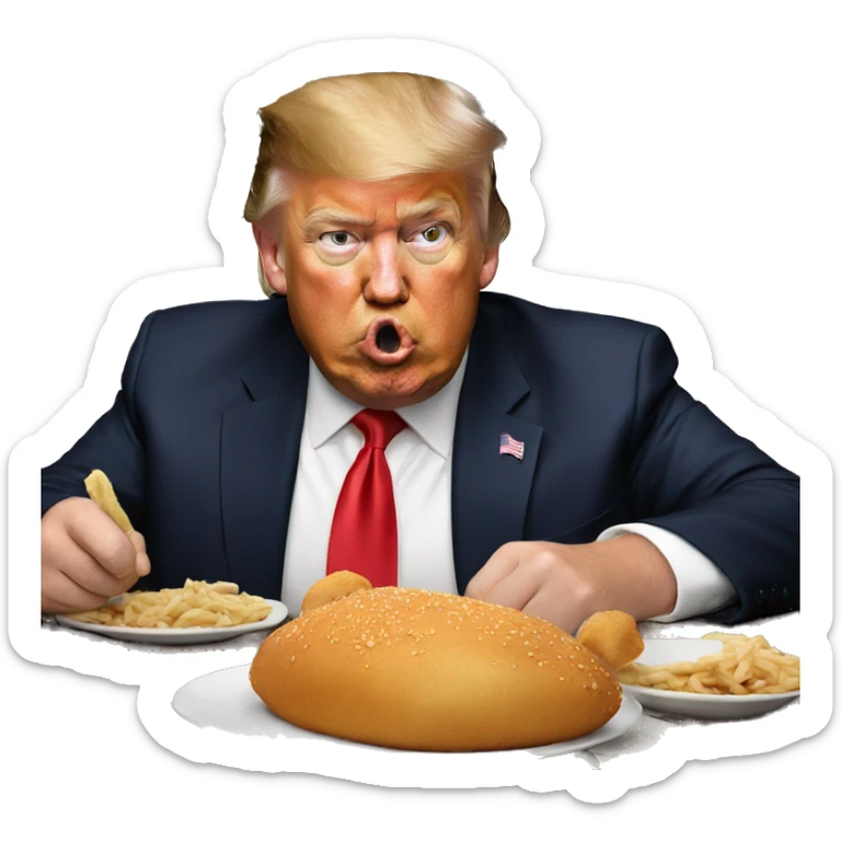 Trump eating  sticker