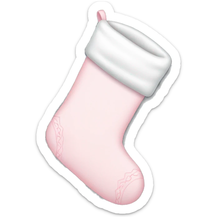 pale pink christmas stockings sticker