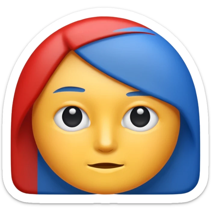 Make me an emoji to my school Holy cross davao college  representing this three colors ❤️💙🤍 make it like an arrow or a double line sticker