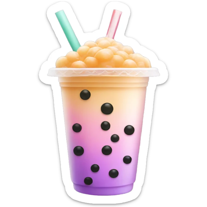 Bubble tea sticker