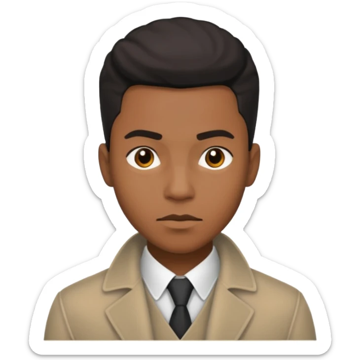 black young adult male using their financial income on lifestyle and aesthetics  sticker