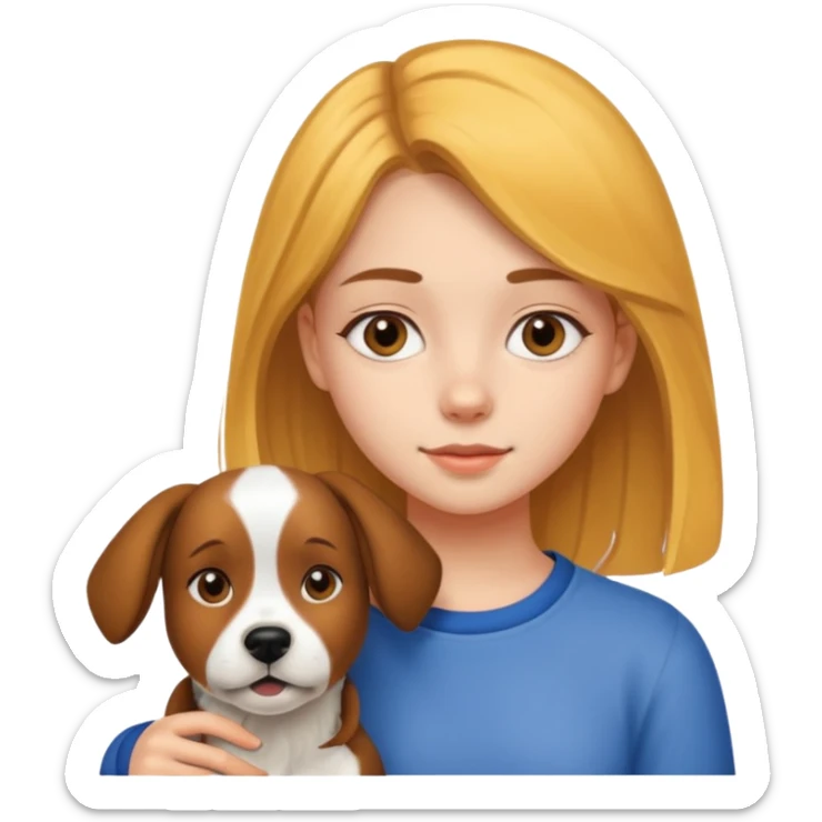 Một cái tầm 15 tuổi xinh đẹp như thiên thần và người yêu chó sticker