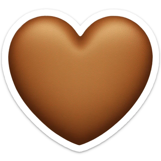 brown heart sticker