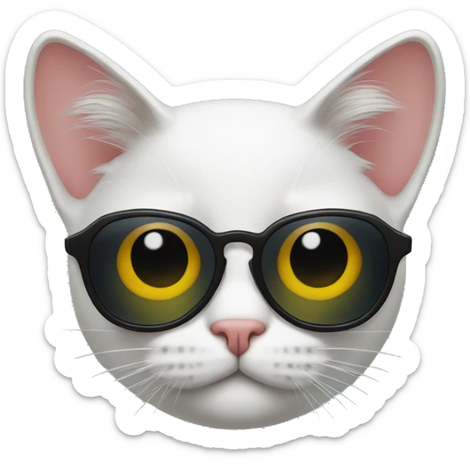 Cat with sunglasses sticker