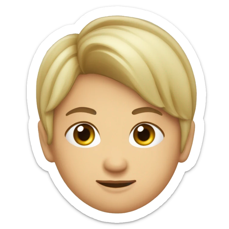 dziewczyna z bardzo jasnymi ale nie szarymi wlosami  sticker