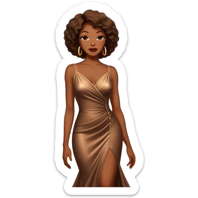 Black woman jazz singer performing outside a jazz club in Paris at night, street lamps, Parisian architecture sticker