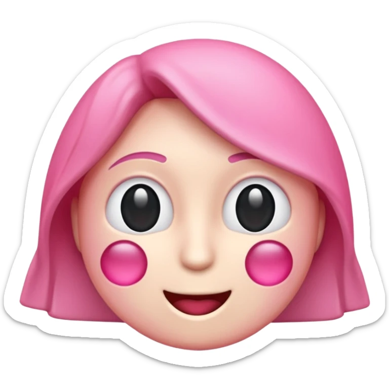 me haces un emoji de alerta en rosa tipo 3d ? te paso el código de color FDD2EF sticker