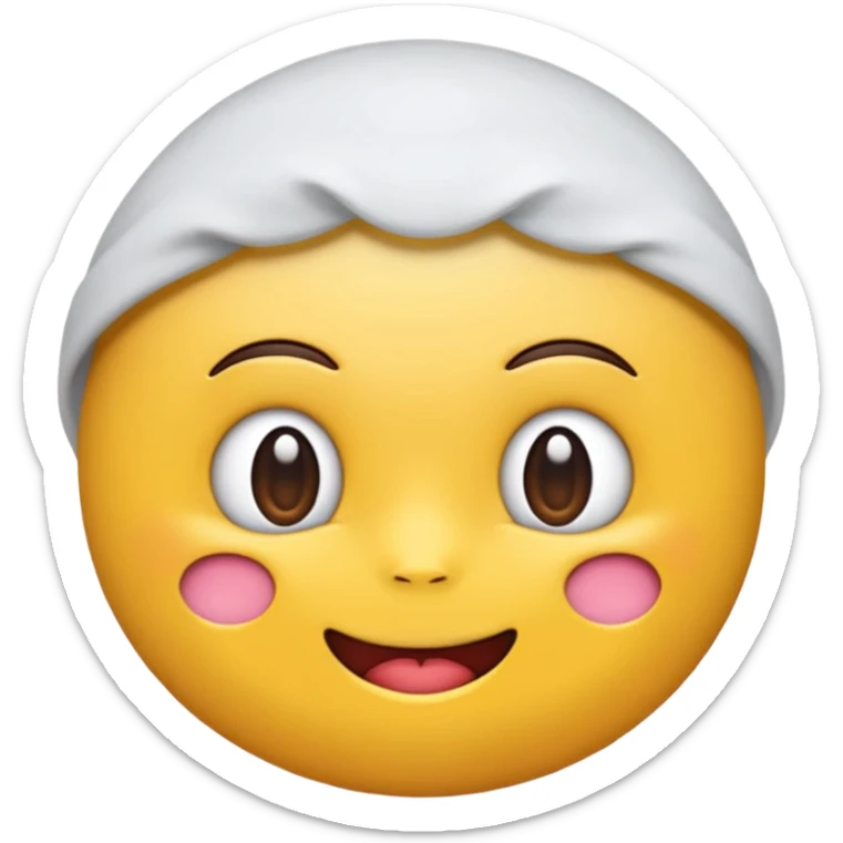 một emoji cảm xúc hạnh phúc, chỉ gồm 2 mắt trắng, má hồng sticker