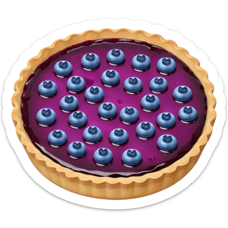 Make an emoji of a blueberry tart (small) that's broken off a bit so you can see the blueberry jam sticker