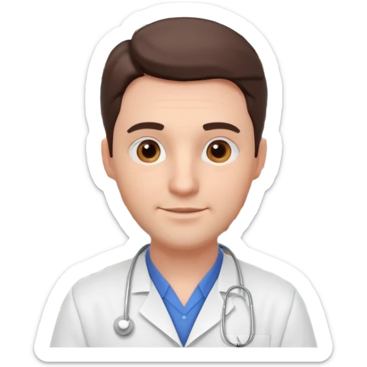 male pharmacist portrait, head and shoulders only, wearing a pharmacy apron, friendly expression, medicine shelves visible in background, retail pharmacy vibe, 3D cartoon, mobile game icon style, no text, no watermark
 sticker