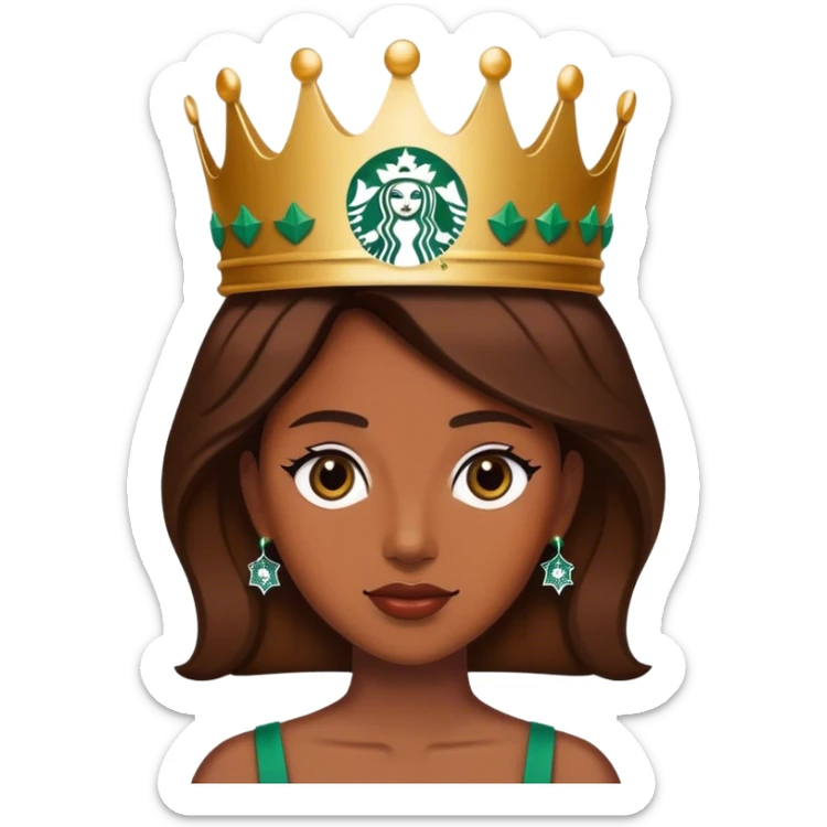 starbucks queen sticker