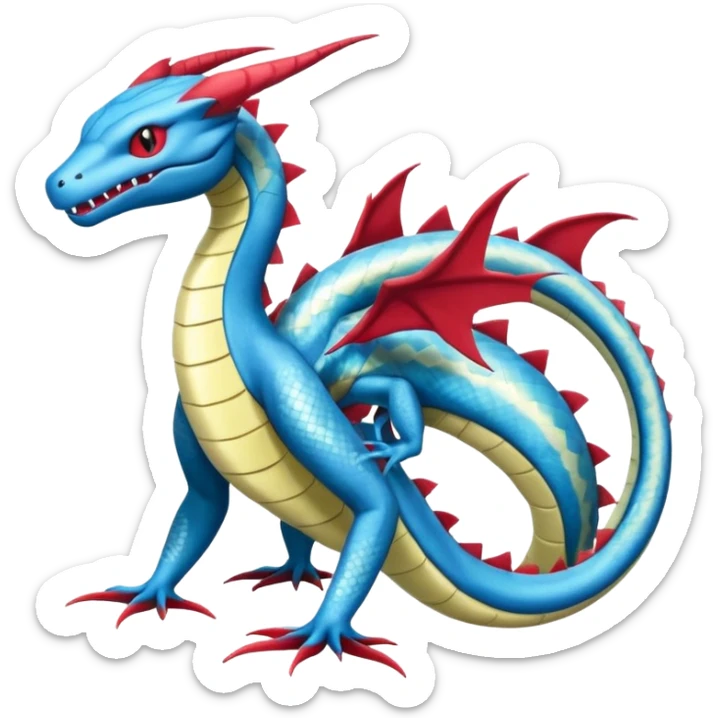 Salamence-Salandit-Gyarados-Dratini-Flygon-Dragonair-fusion-hybrid-creature  sticker