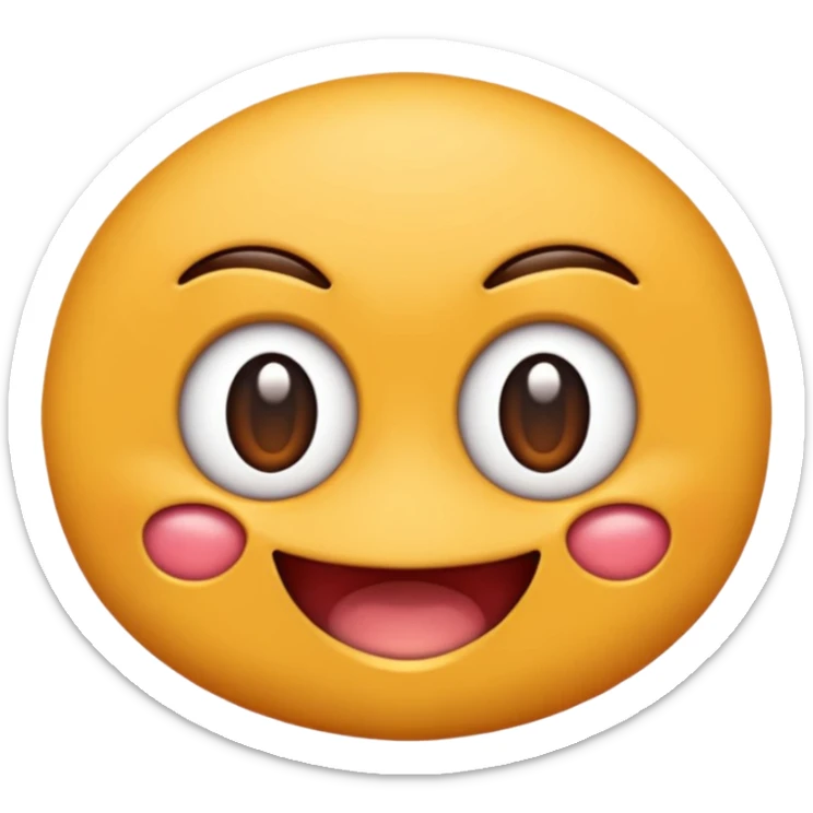 Emoji Sigma con mewing,una mandíbula muy marcada y con una ceja levantada y la otra abajo sticker