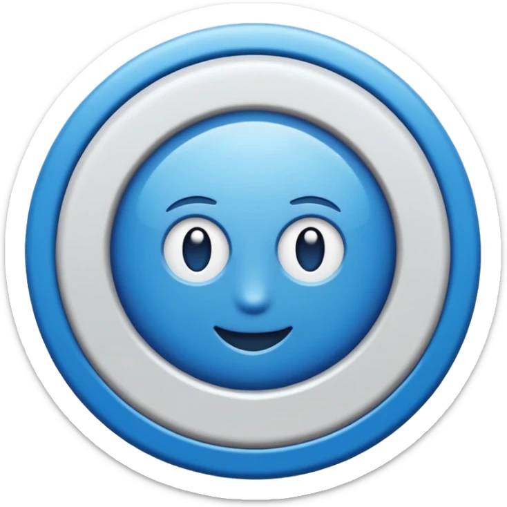 No quiero que tenga cara quiero que sea circular sea azul y que tenga un visto en medio como una verificación de tiktok sticker