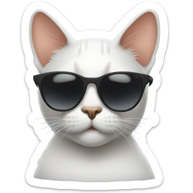 Cat with sunglasses sticker