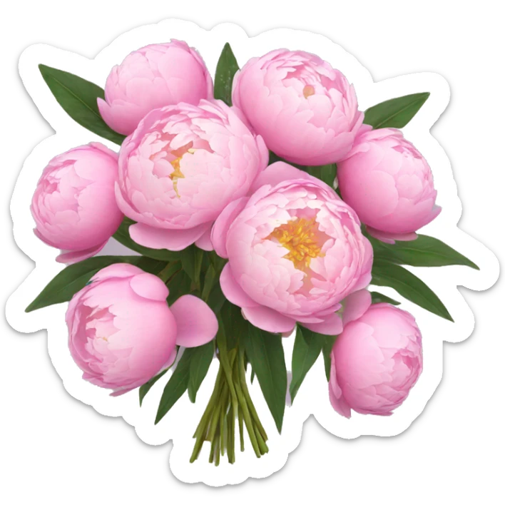 Peonies bouquet  sticker