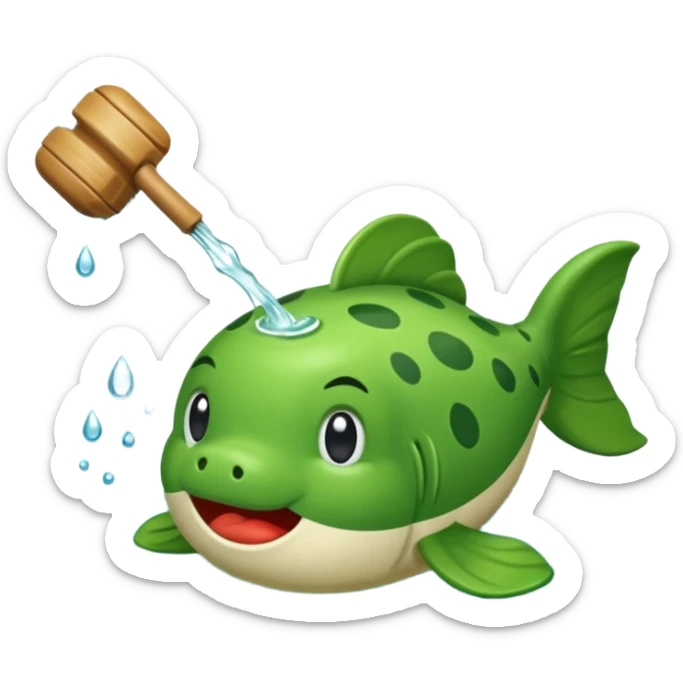 Génere moi un émogie qui fait réferance au poisson d'eau douce qui est "Le Brochet" sticker