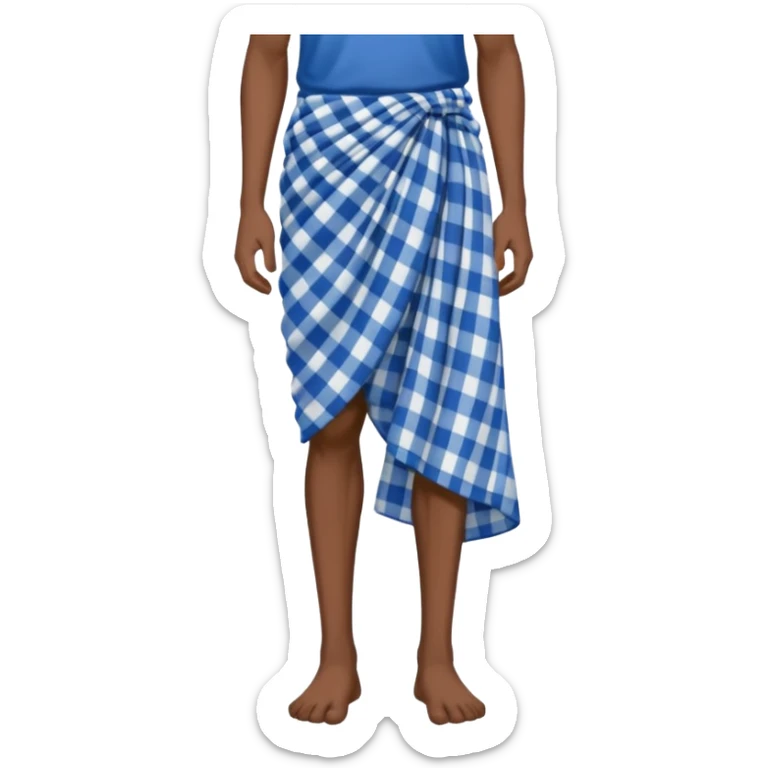 Generate a lungi emoji “ The lungi is a clothing similar to the sarong that originated in the Indian subcontinent. ” longer and make it look like the one Like the one in picture. Just the lungi with no person  sticker