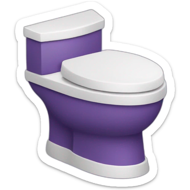 purple toilet sticker