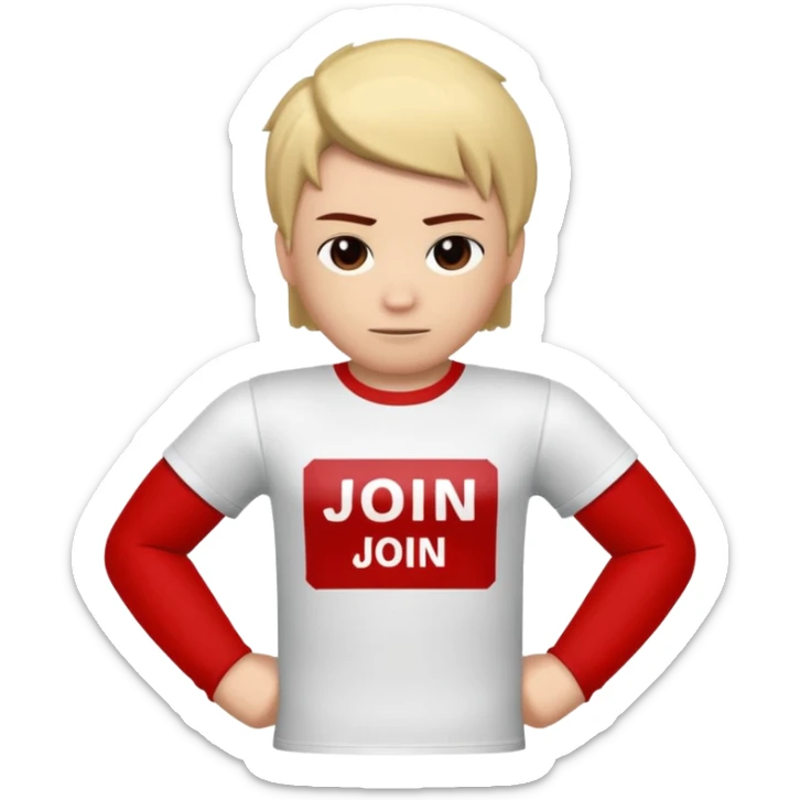 red robloxian skin all and r6 body and shirt red text Join team c00lkidd join now sticker