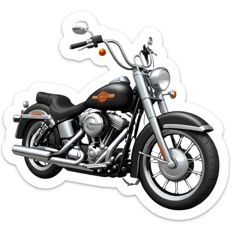 Hola, me gustaría crear un emoji de una moto Harley Davinson classic negra de lado sticker