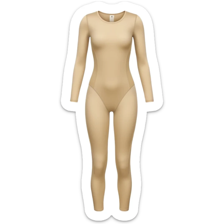 create an emoji, body suit in color beige, for women, no human sticker