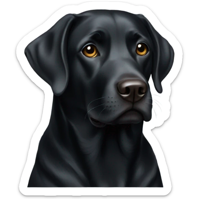 Black Labrador  sticker