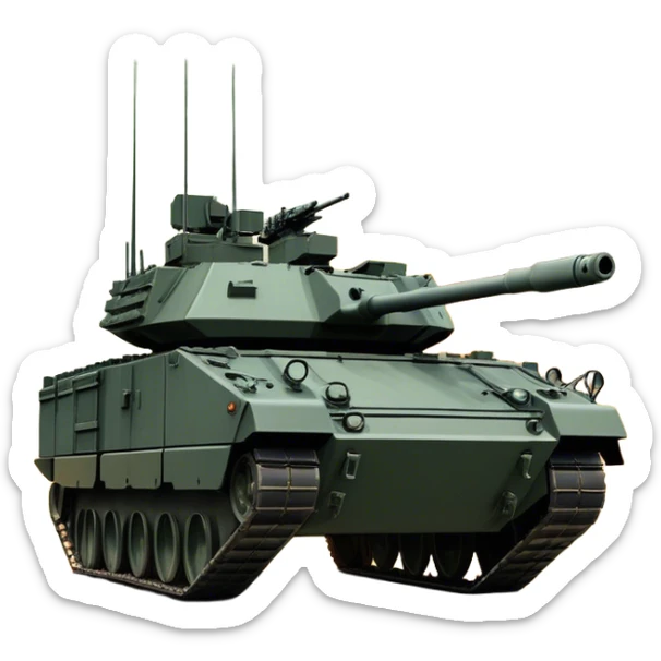 Stryker M1126 (2020) – Cinematic-realistic Stryker M1126 armored personnel carrier, its dark grey-green hull speeding down a war-torn street. The eight large wheels grip the cracked pavement as infantry hunker inside, the turret-mounted .50 cal machine gun scanning rooftops for threats under the eerie glow of distant fires. this tank has wheels and NOT TRACKS sticker