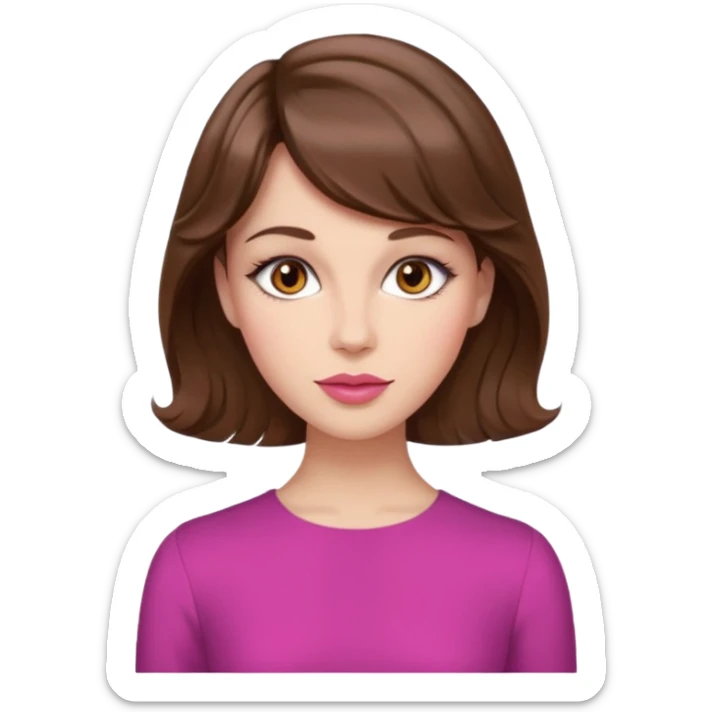 Dalgalı saçlı, hafif perçemli; kehribar gözlü, küçük kalkık burunlu ve dolgun dudaklı. Oval yüzlü, çıkık elmacık kemikli. Omuzları geniş, beli ince, kalçası dolgun.şık bir tarzda, dikkat çekici bir kadın. sticker