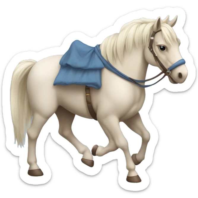 Um cavalo andando num dragão de pijama fumando um charuto  sticker