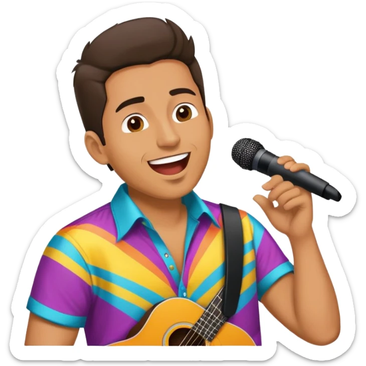 Happy Rock Pop Latino Music Male Singer in his 30s sticker