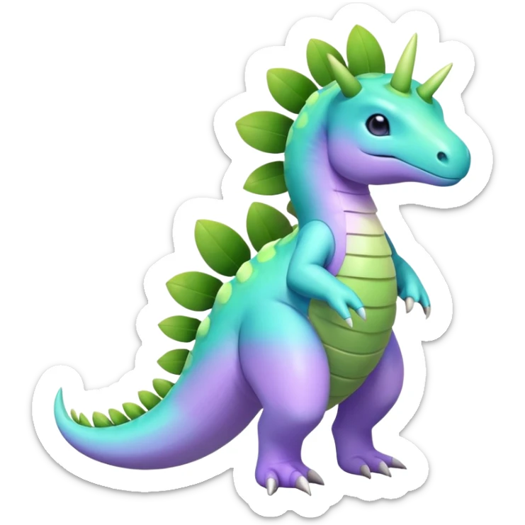 Shiny Amaura-Meganium-Hybrid (Full body) sticker