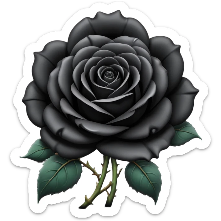 Black rose sticker