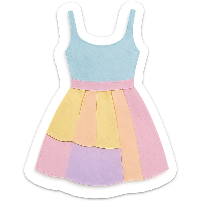 pastel-colored sundress sticker