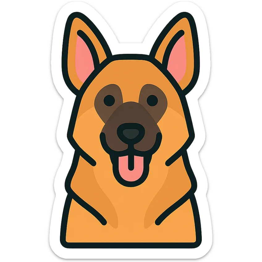German shepherd dog sticker