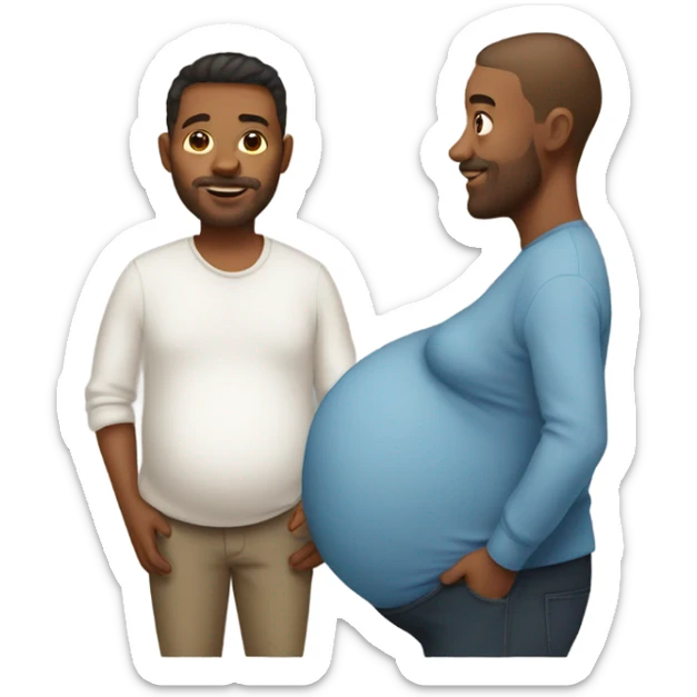 Pregnant man sticker