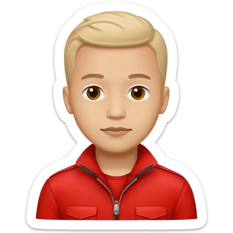 I want a emoji of a character Berlin from money heist. With his costume  no mask  sticker