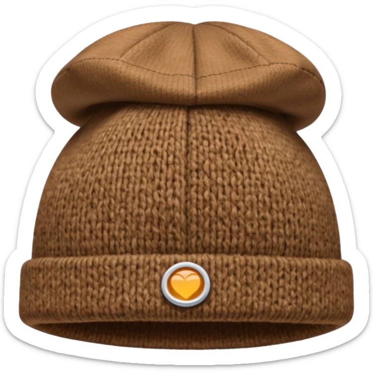 brown cap hat sticker