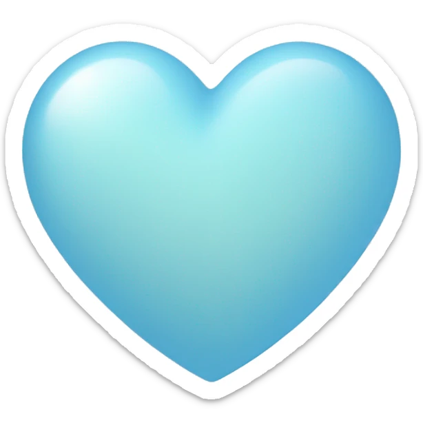 Light blue heart sticker