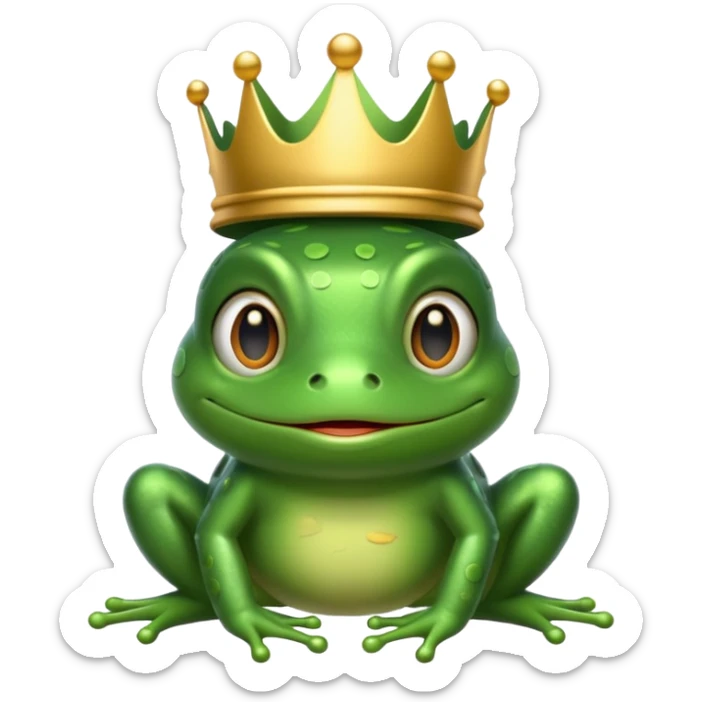 tạo cho tôi emoji tạo hình của công chúa trong hoàng tử ếch sticker