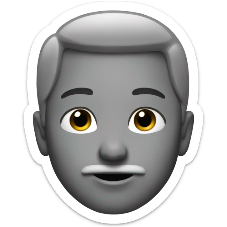 Straight face sticker