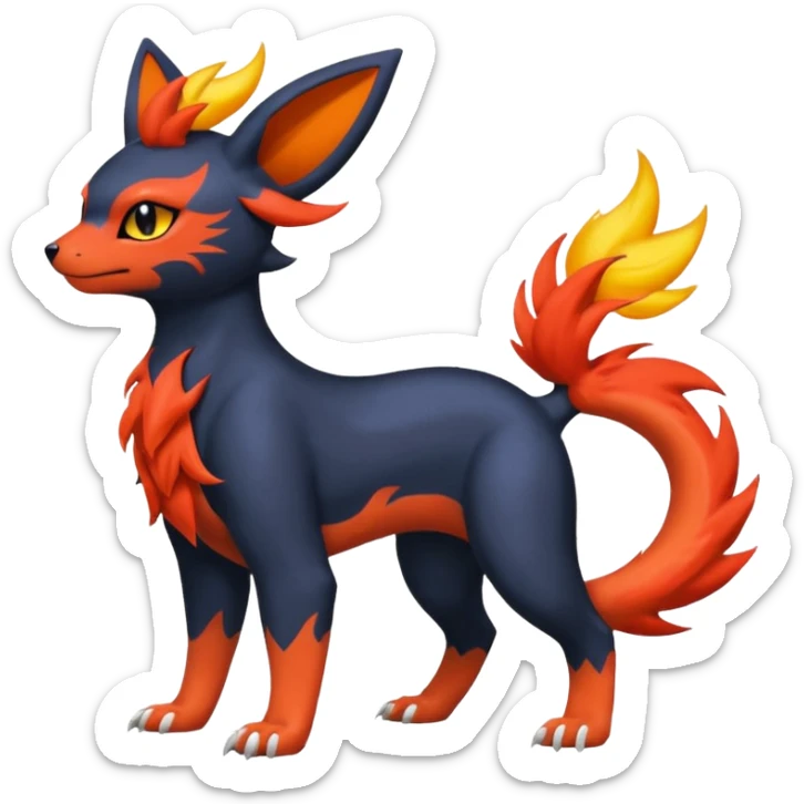 
Canine-Litten-Amaura-Salandit-Noibat-Flareon-Fakémon-fusion (full body) sticker
