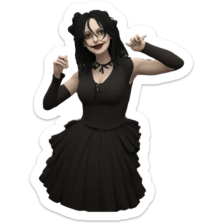 haunting solitude in a library sticker