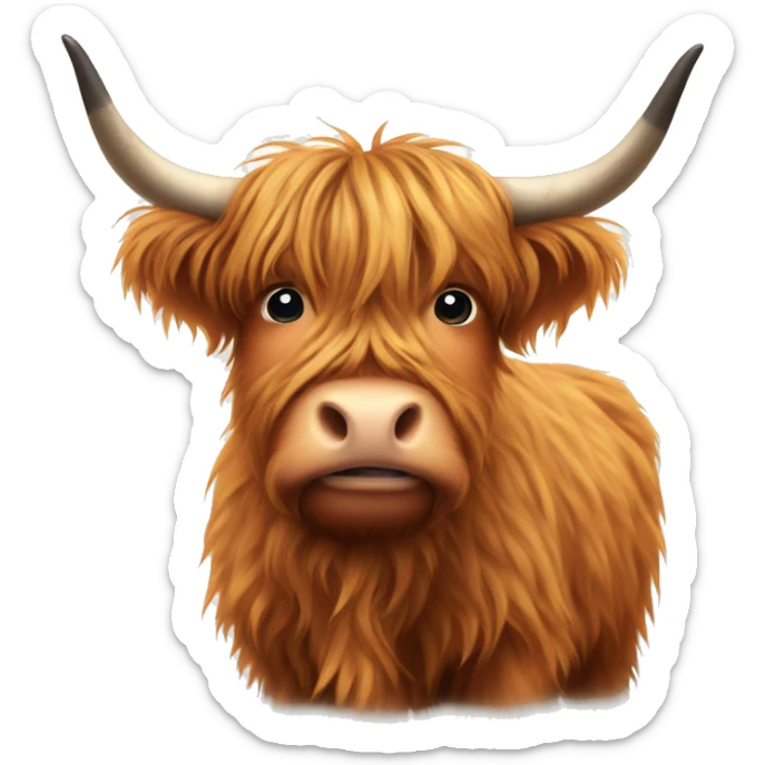 Highland cow sticker